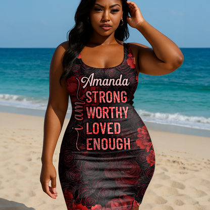 I Am - Personalized Bodycon Tank Dress