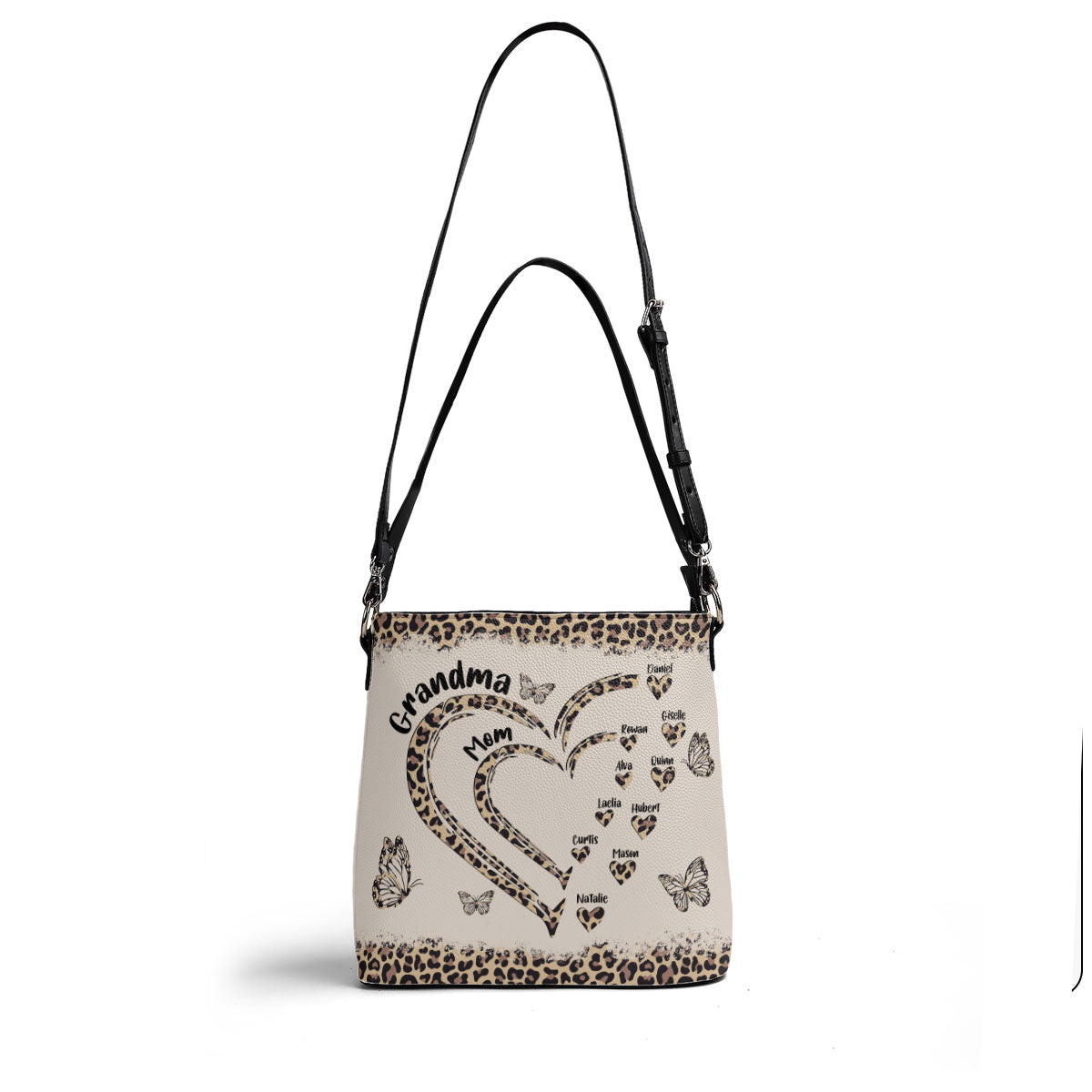 Grandma Mom Heart - Personalized Bucket Bag SBBD18LN1437D