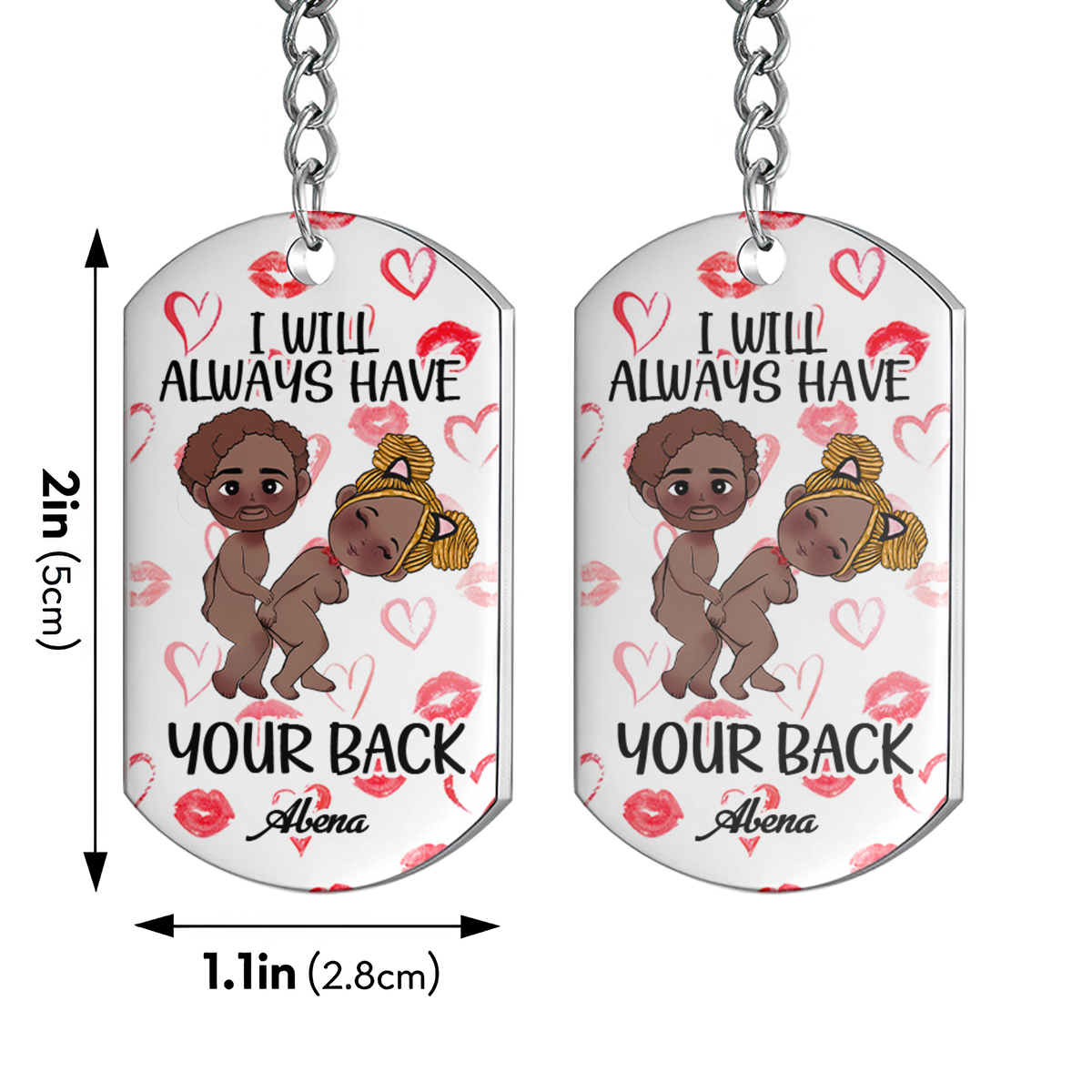 I Will Always Have Your Back - Personalized Stainless Steel Keychain