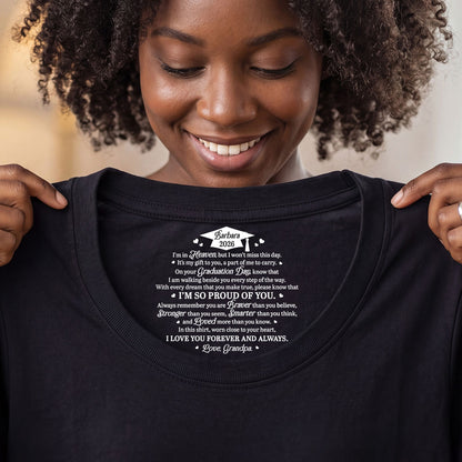 I’m In Heaven But I Won't Miss This Day - Personalized Shirt With Design Inner Neck