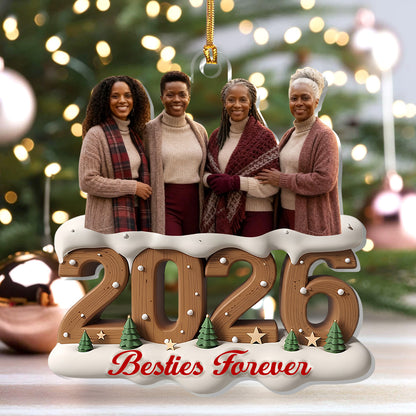 Sisters Forever - Personalized 1-Layer Acrylic Ornament