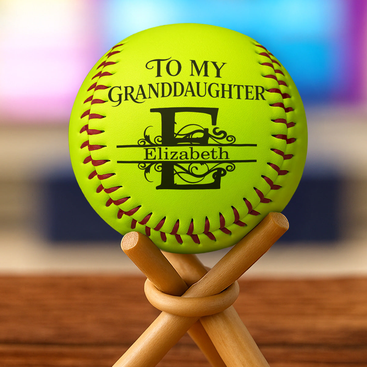 To My Granddaughter Never Forget How Much I Love You - Personalized Softball