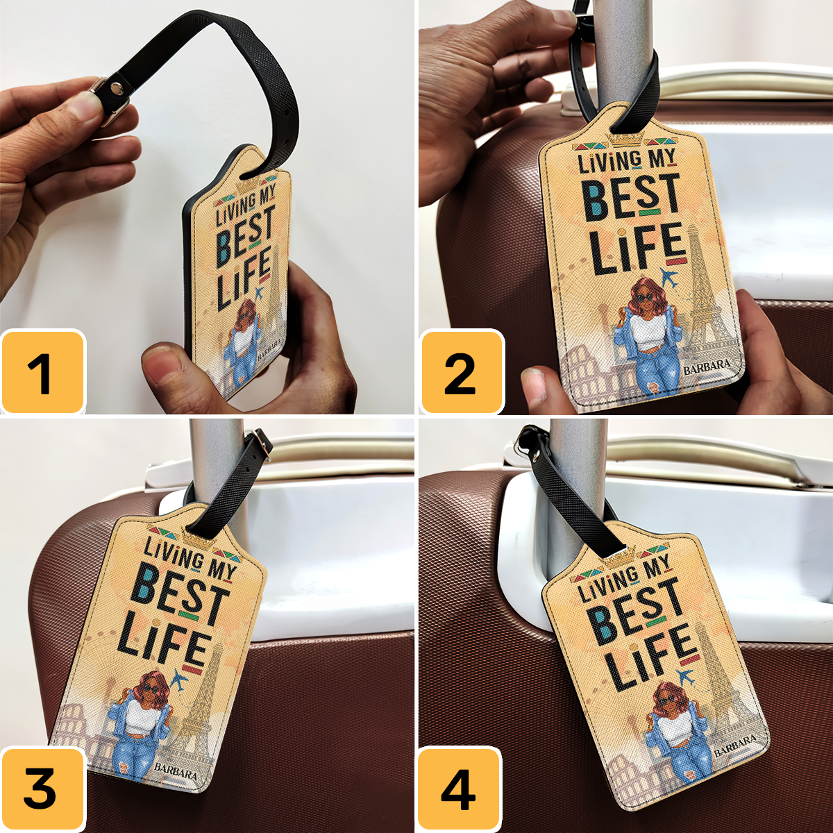 Living My Best Life - Personalized Luggage Tag SBLUTLM2488L