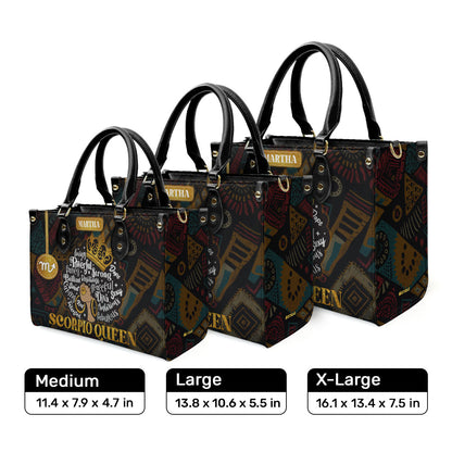 Zodiac Queen - Personalized Leather Handbag SBLHBLN1629M