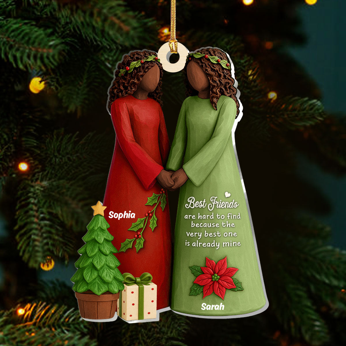 Christmas Best Friends Are Hard To Find - Personalized 1-Layer Acrylic Ornament
