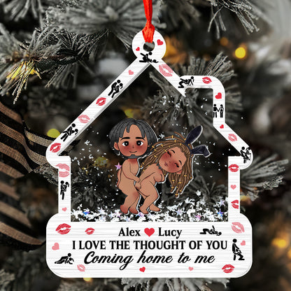 I Love The Thought Of You Coming Home To Me - Personalized Car Shaker Ornament