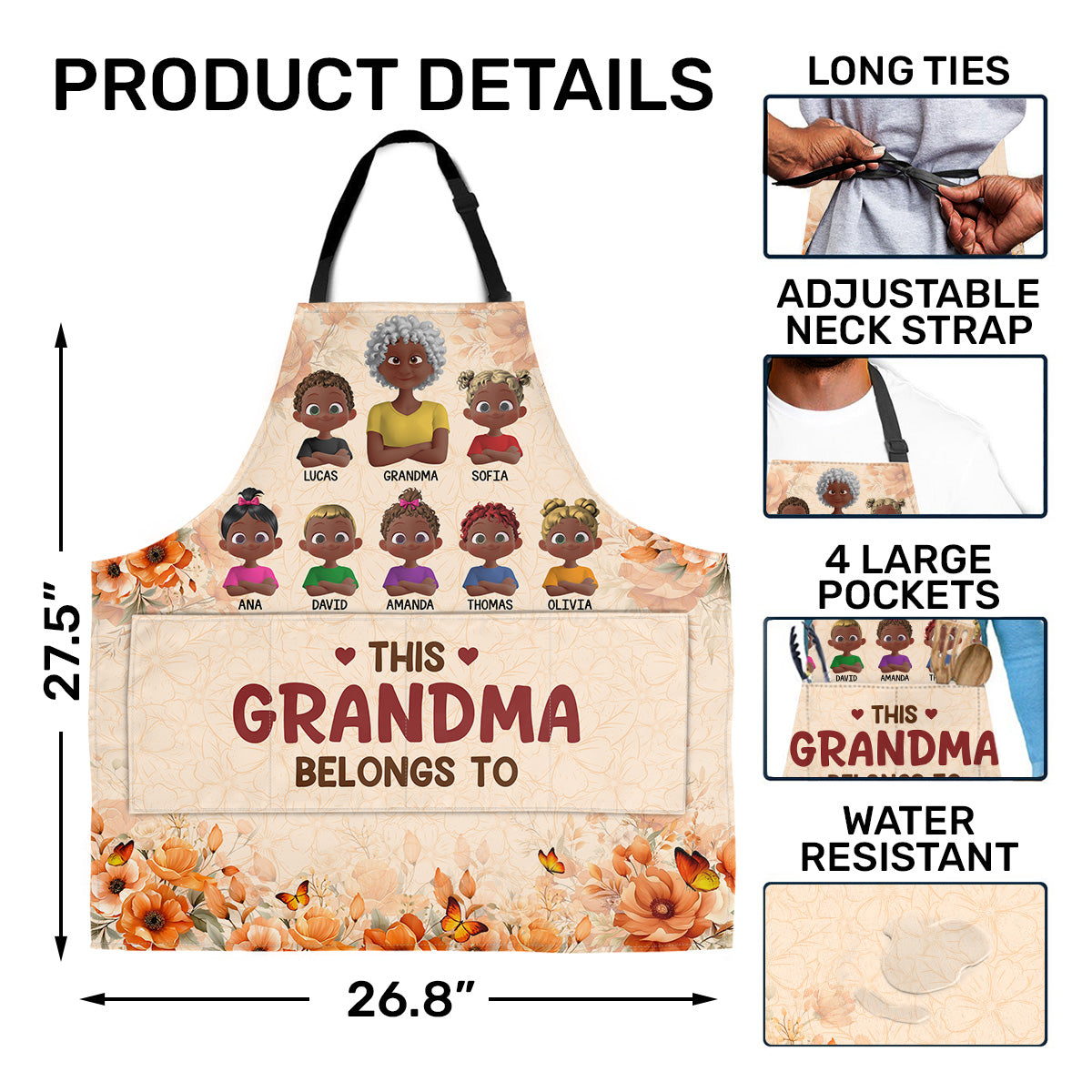 This Grandma Belongs To - Personalized Apron With Packet