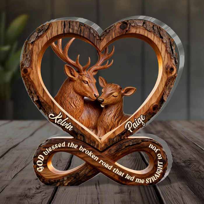 Plaque on a living room table