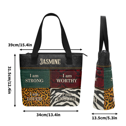 I Am Worthy - Personalized Comfortable Tote Bag