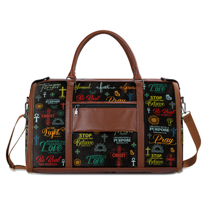 If God Is For Us - Personalized Leather Duffle Bag SBDFLM1855L