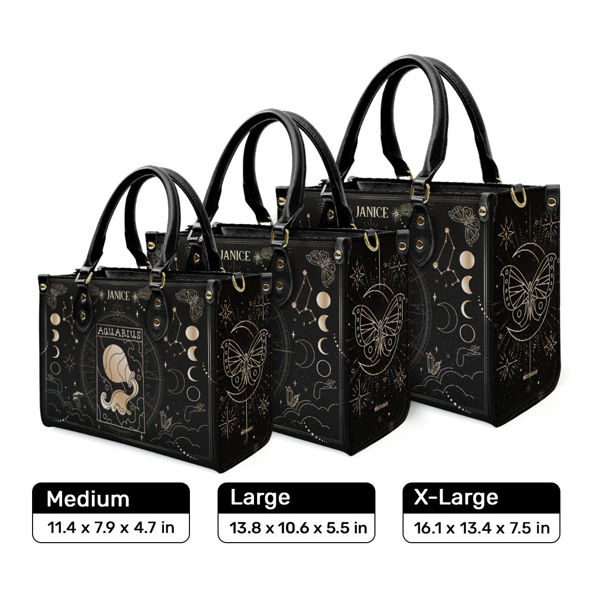 Horoscope - Personalized Leather Handbag SBLHBHA47