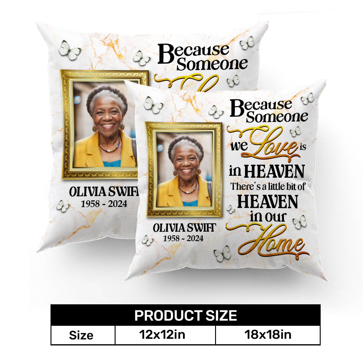 Because Someone We Love Is In Heaven - Personalized Pillow