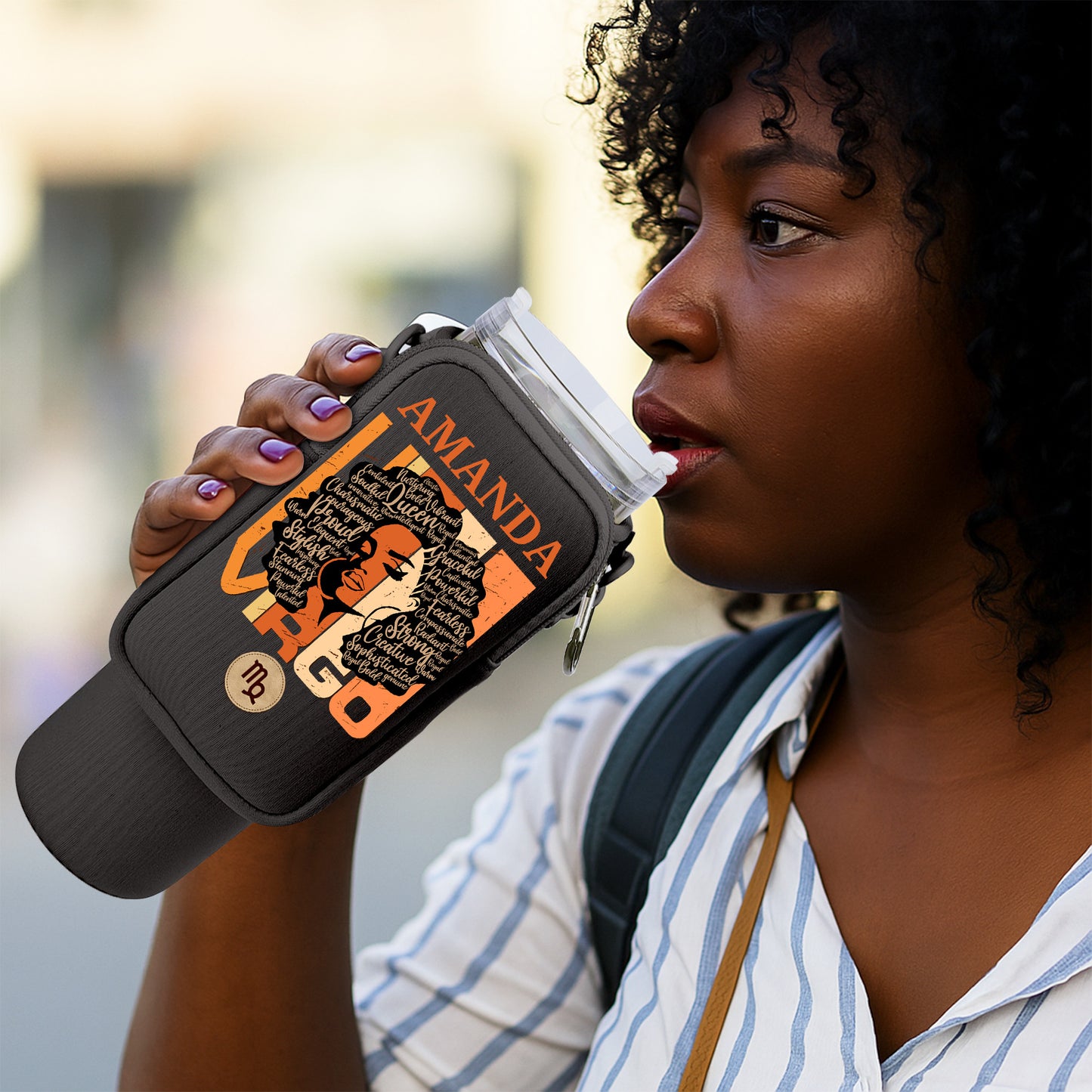 Horoscope Queen - Personalized Tumbler Holder Bag