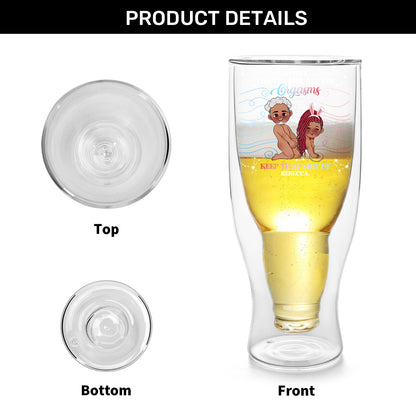 Thanks For All - Personalized Inverted Beer Glass