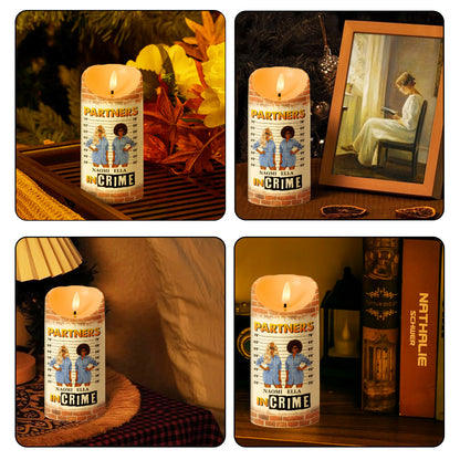 Partners In Crime - Personalized Flameless LED Candle