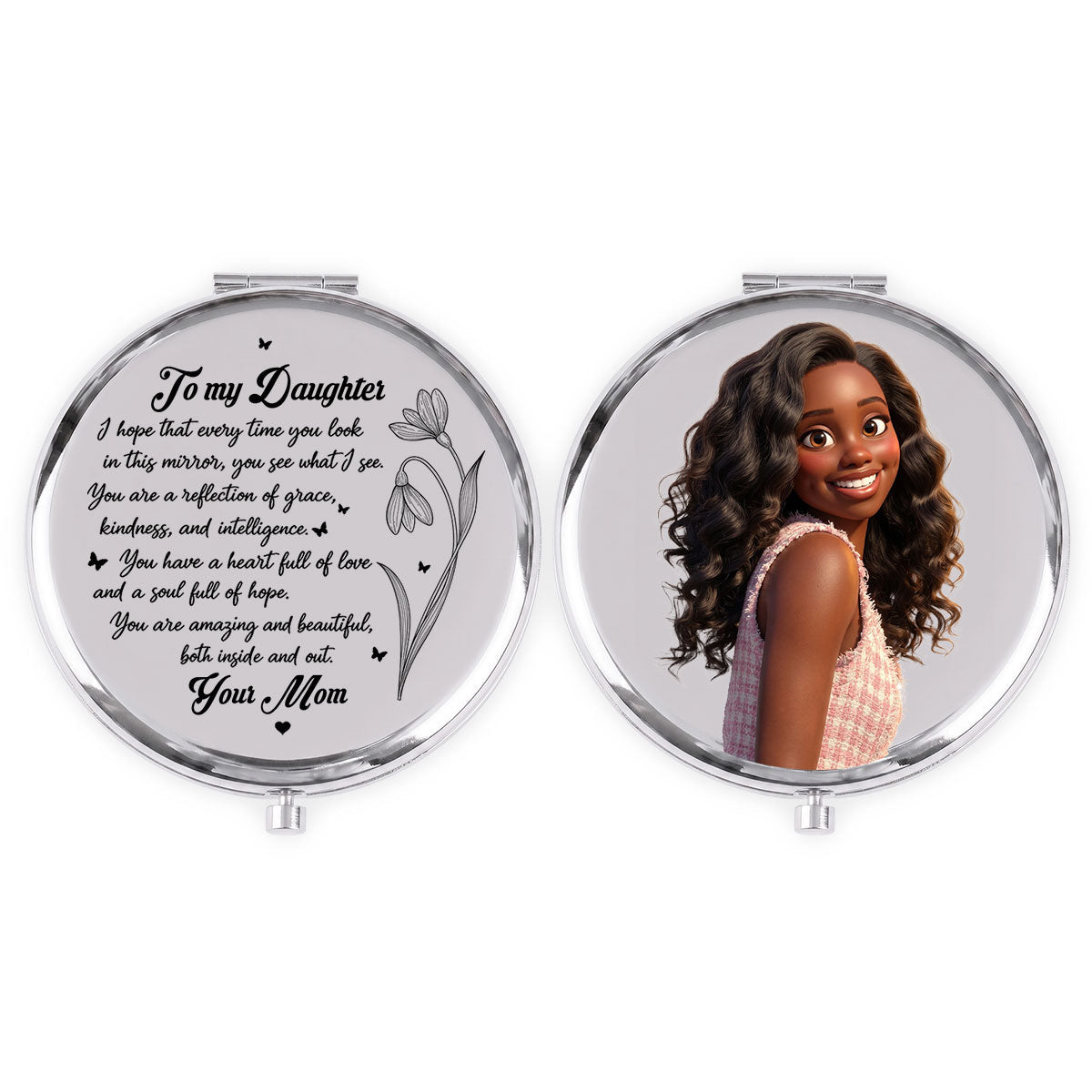 I Hope That Every Time You Look In This Mirror - Personalized Circle Metallic Mirror