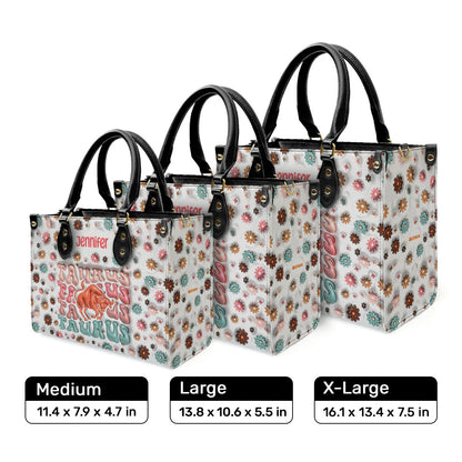 Horoscope 3D Jelly - Personalized Leather Handbag STB222