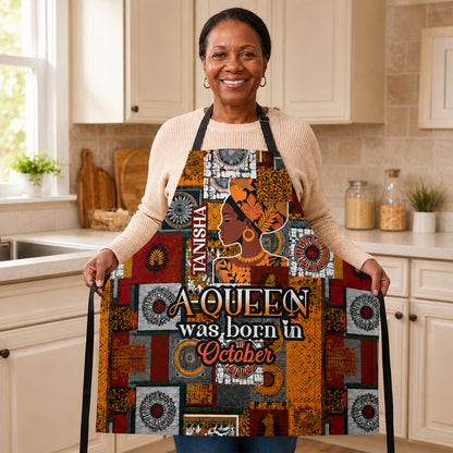 A Beautiful Queen - Personalized Apron With Pocket