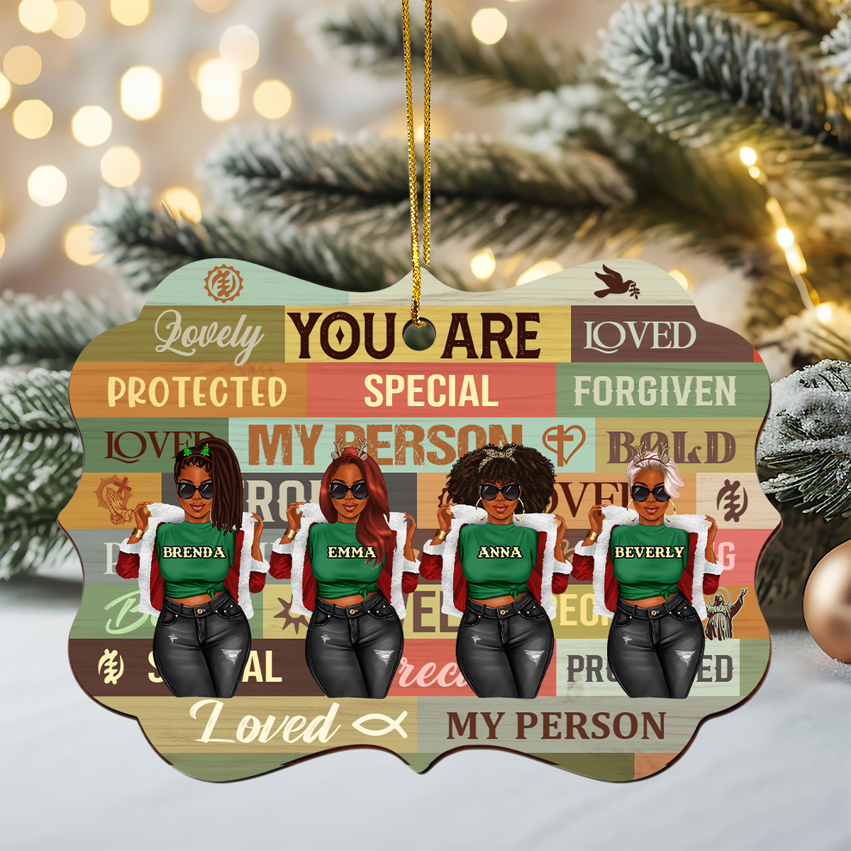 You Are - Personalized Custom Shape Wood Ornament Cutout & Print 2 Sides