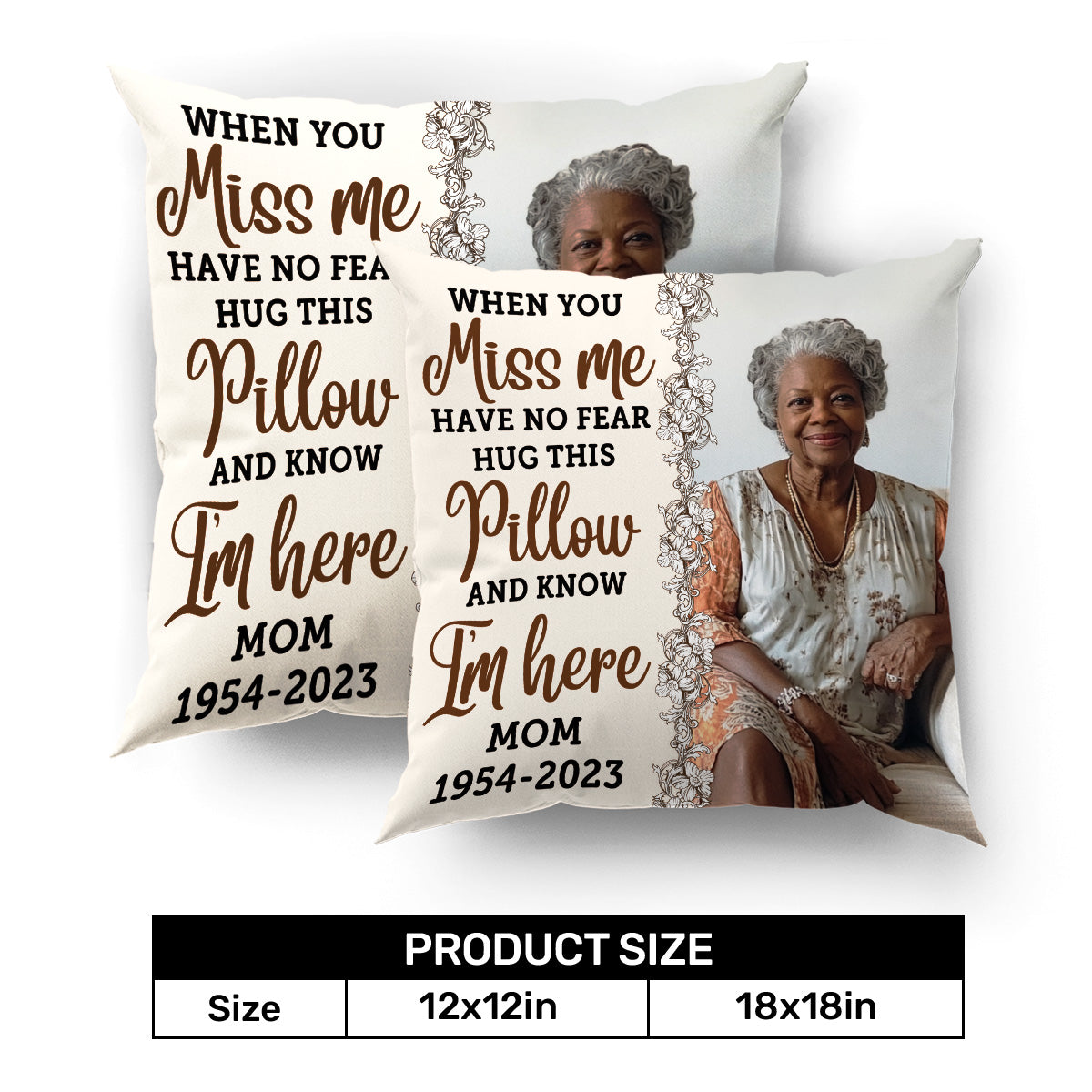 Hug This Pillow And Know I'm Here - Personalized Crystal Velvet Pillow