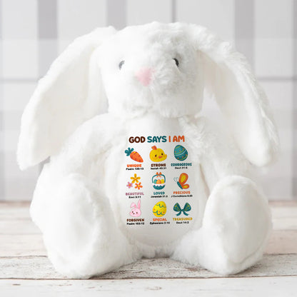 I Am - Personalized Stuffed Bunny