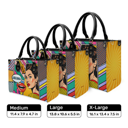 Popart Style - Personalized Leather Handbag SBLHBPHA784M