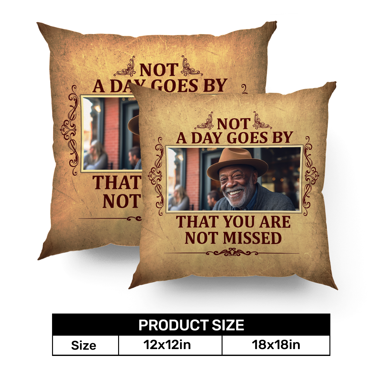 Not A Day Goes By That You Are Not Missed - Personalized Crystal Velvet Pillow