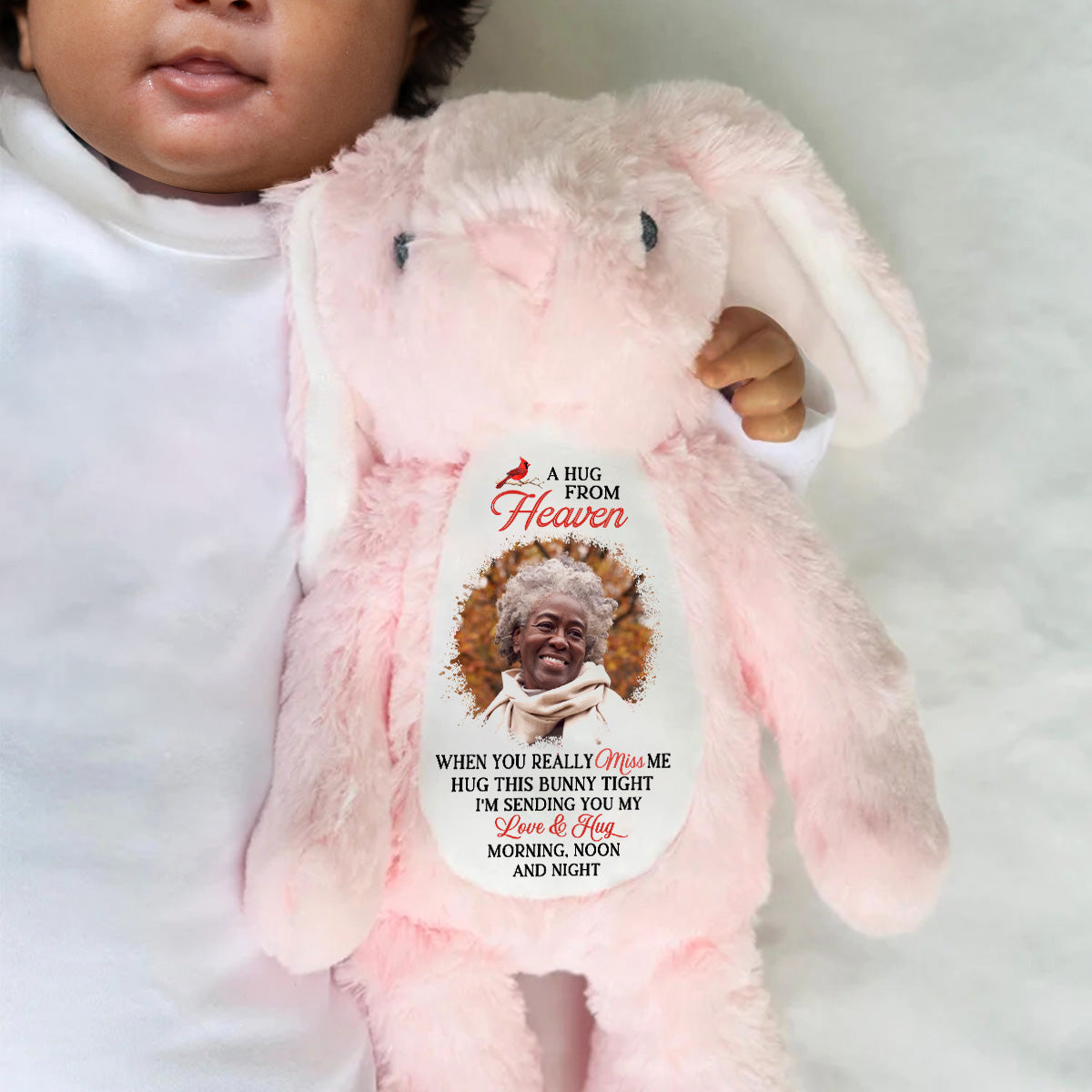 A Hug From Heaven - Personalized Stuffed Bunny