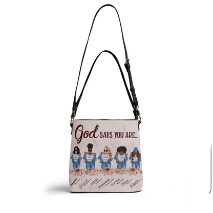 God Says You Are - Personalized Bucket Bag SBBD18LN1347D