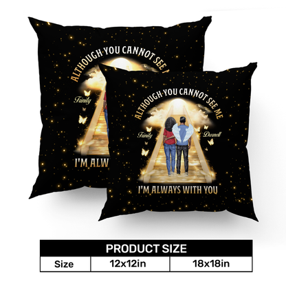 I'm Always With You - Personalized Crystal Velvet Pillow