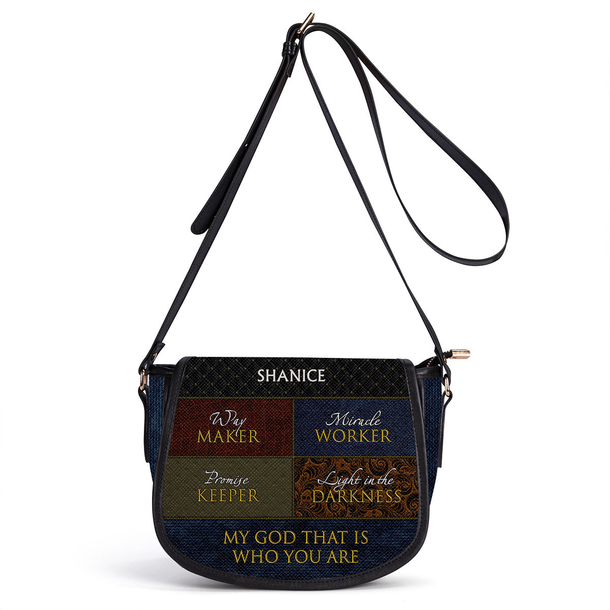 Way Maker- Personalized Leather Saddle Cross Body Bag MB51