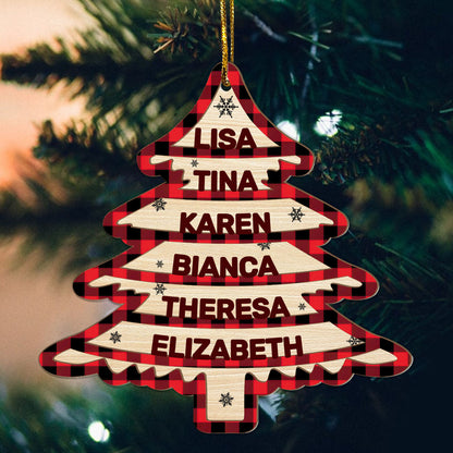 Christmas Tree - Personalized Wood & Acrylic Ornament