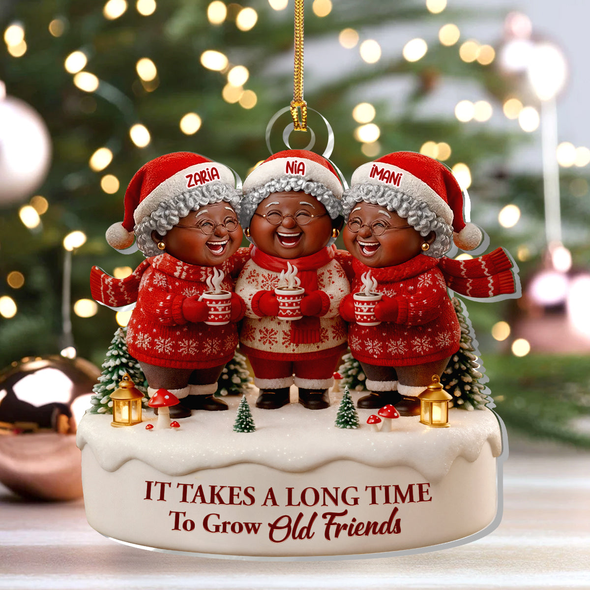 It Takes A Long Time To Grow Old Friends  - Personalized 1-Layer Acrylic Ornament