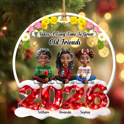 It Takes A Long Time To Grow Old Friends - Personalized 1-Layer Acrylic Ornament