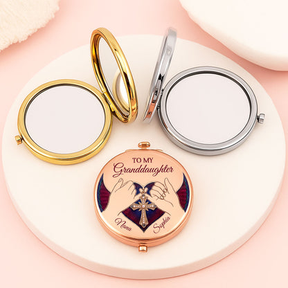 To My Granddaughter If I Could Give You One Thing In Life - Personalized Circle Metallic Mirror
