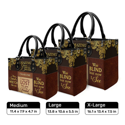 Amazing Grace - Personalized Leather Handbag