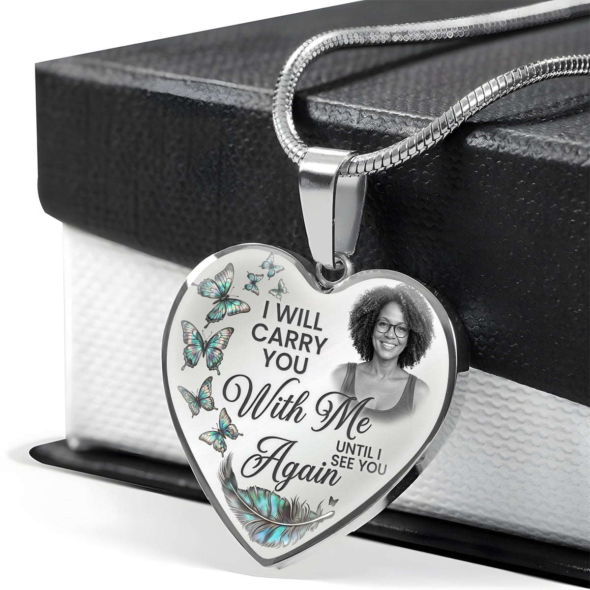 I’ll Hold You In My Heart Until I Can Hold You In Heaven. - Personalized Heart Necklace