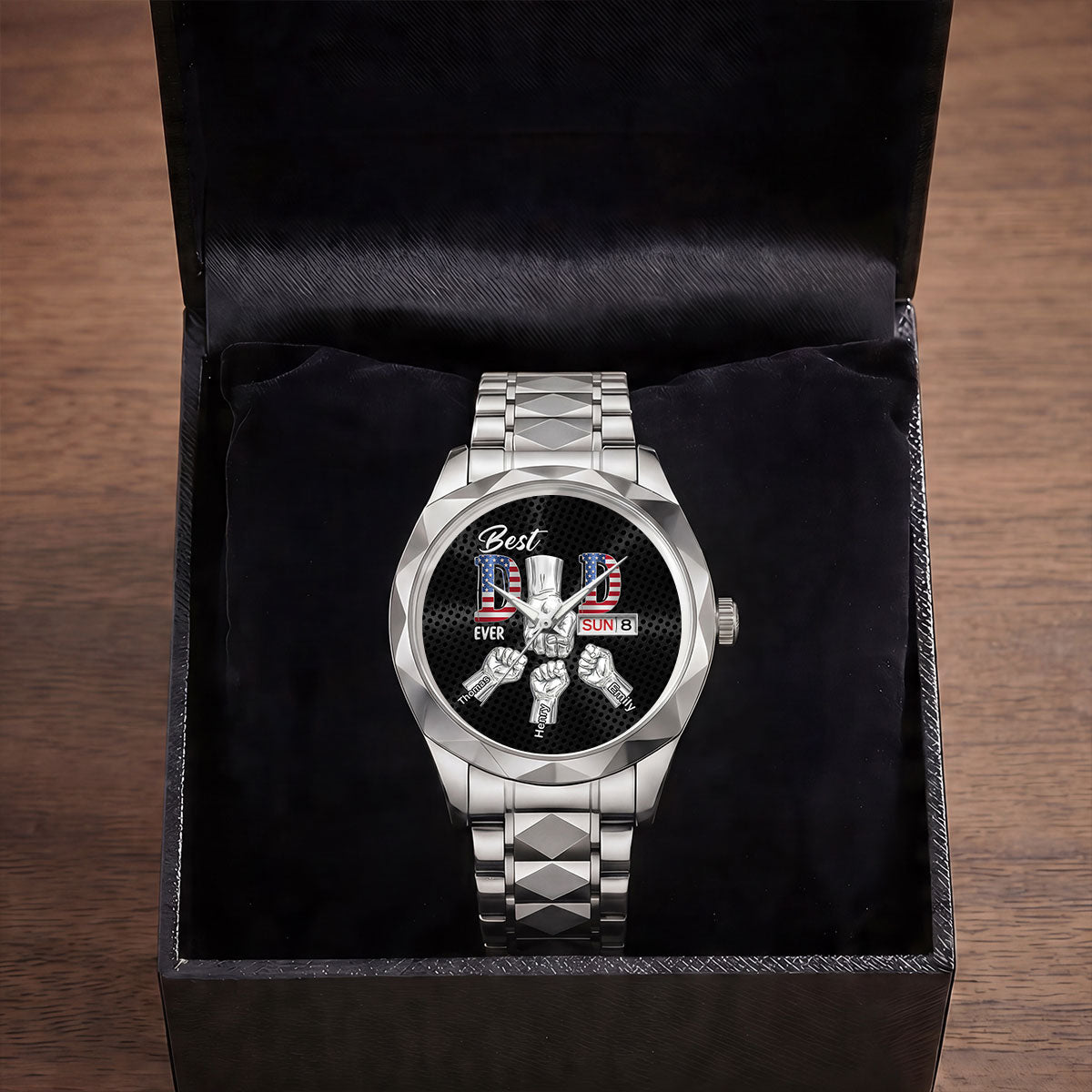 Best Dad Ever - Personalized Men's Wrist Watch