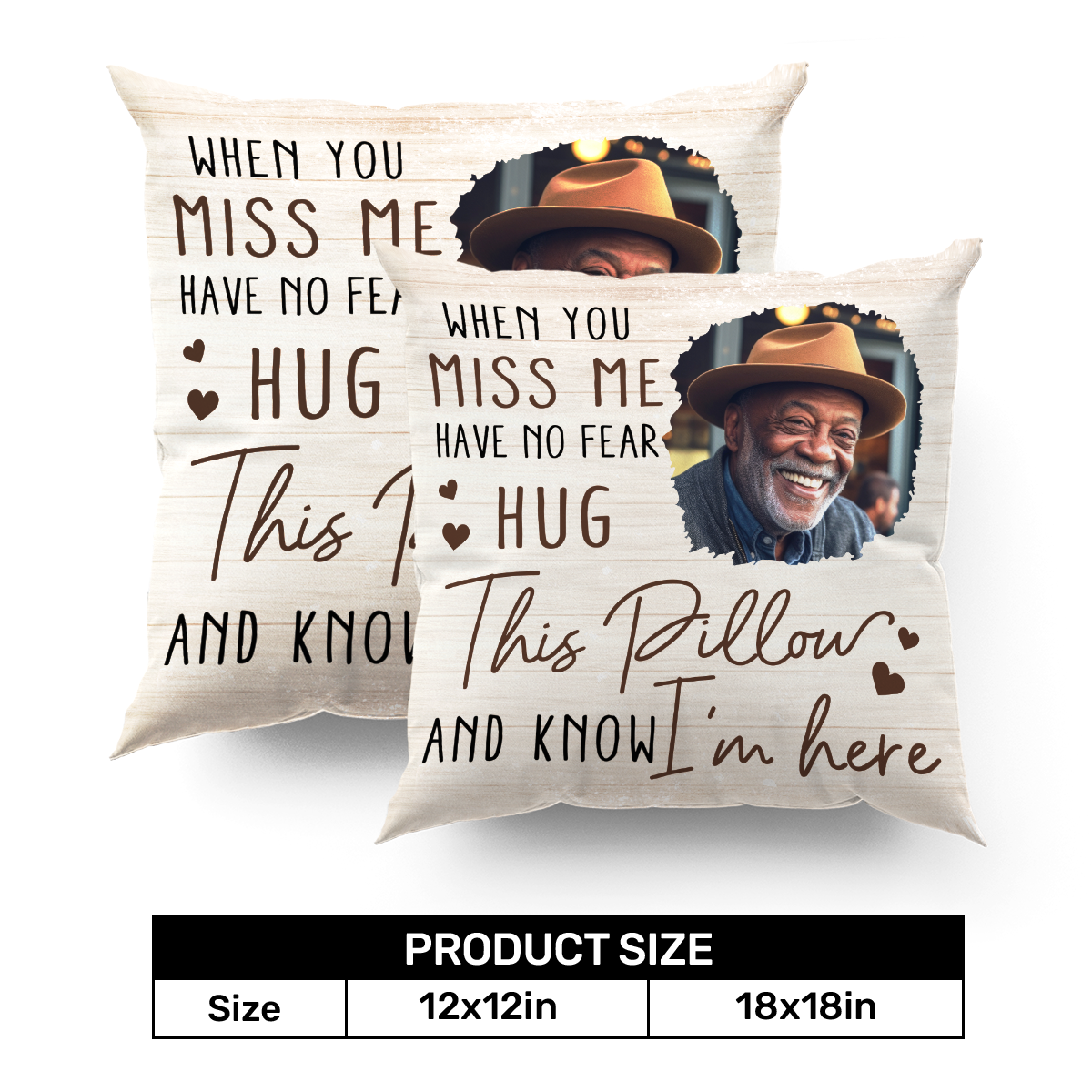 Hug This Pillow And Know I Am Here - Personalized Pillow