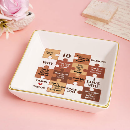 10 Reasons Why I Love You - Personalized Jewelry Dish