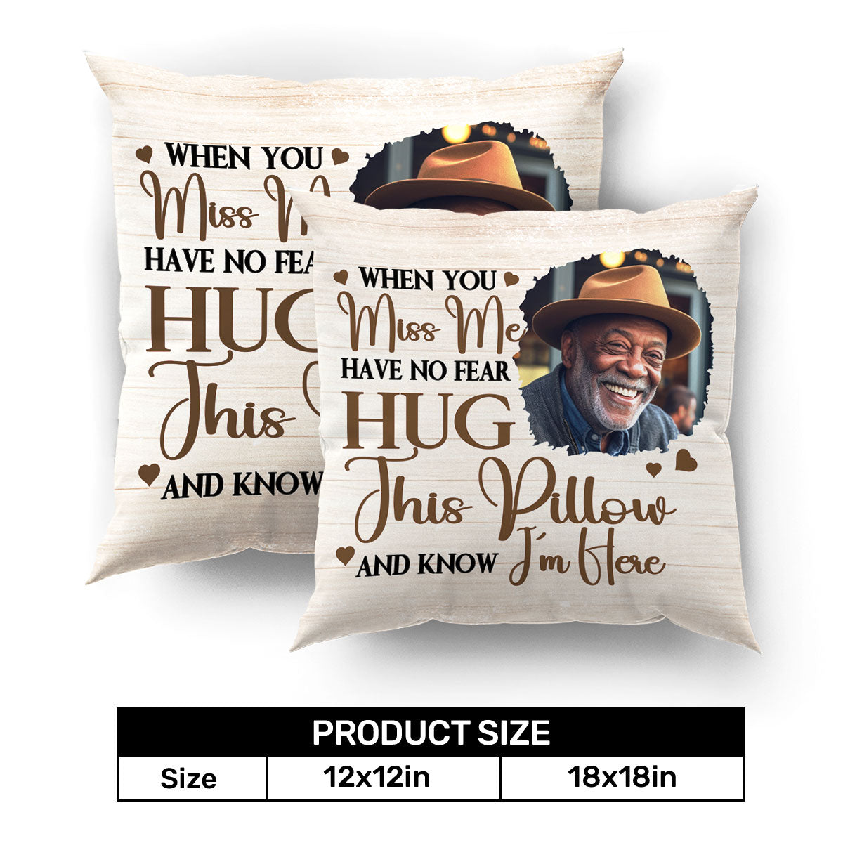 When You Miss Me Have No Fear - Personalized Crystal Velvet Pillow