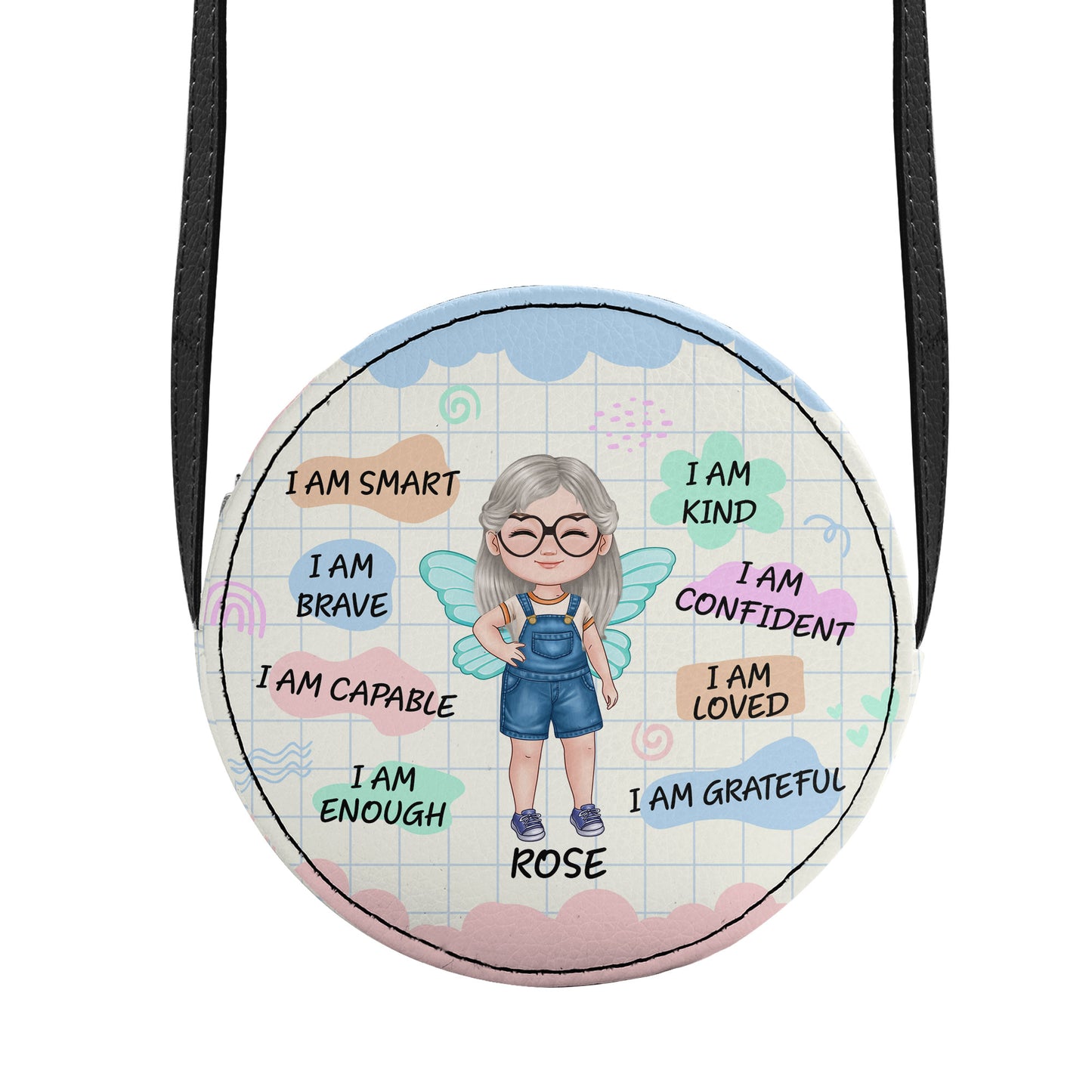 I Am Kind - Personalized Kid Round Purse SBCRBLN1175L