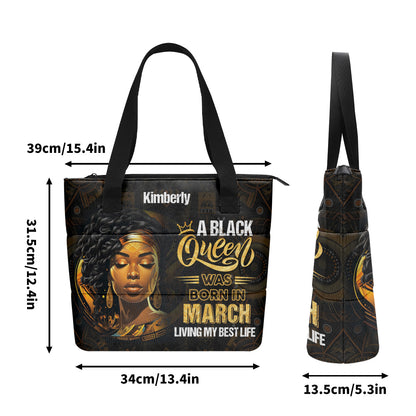 A Black Queen Living My Best Life - Personalized Comfortable Tote Bag