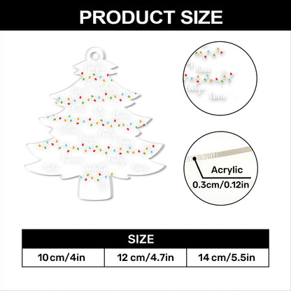 Christmas Tree - Personalized 1-Side Acrylic Ornament