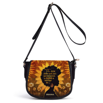 I Shine- Personalized Leather Saddle Cross Body Bag MB11