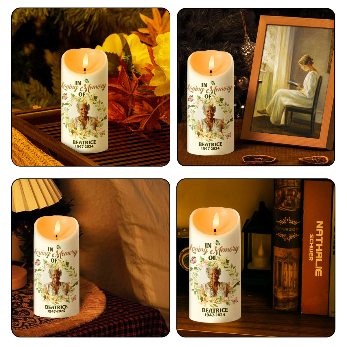 On Angel's Wings You Were Taken Away - Personalized Flameless LED Candle