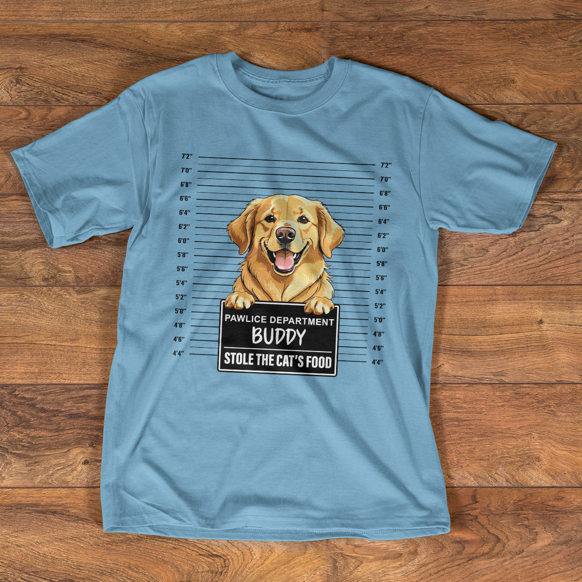 Dog Mugshot - Personalized Unisex T-shirt