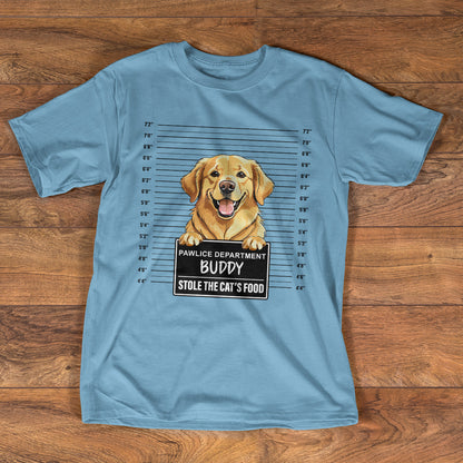 Dog Mugshot - Personalized Unisex T-shirt