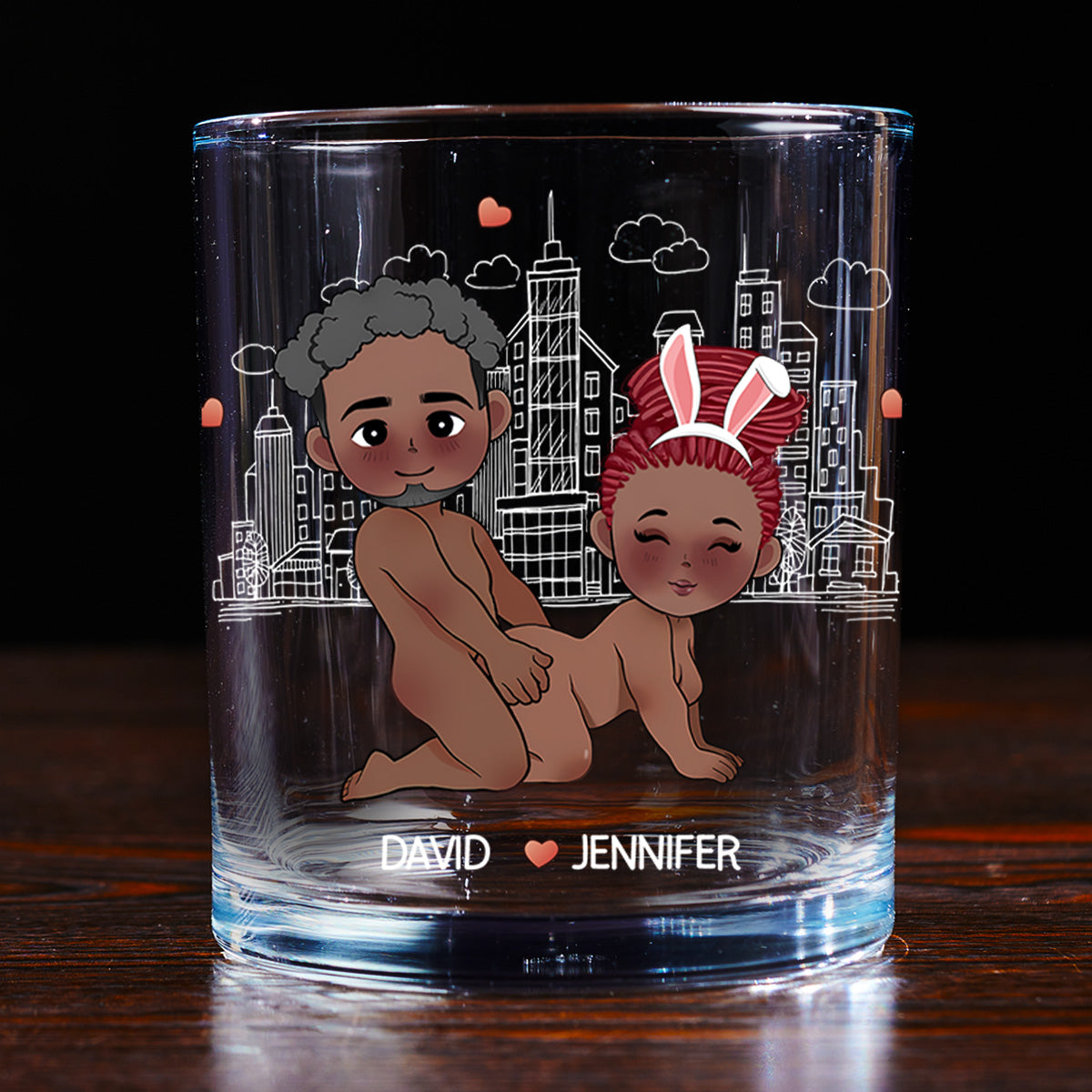 I Never Want To Stop Making Memories With You - Personalized Round Whiskey Glass