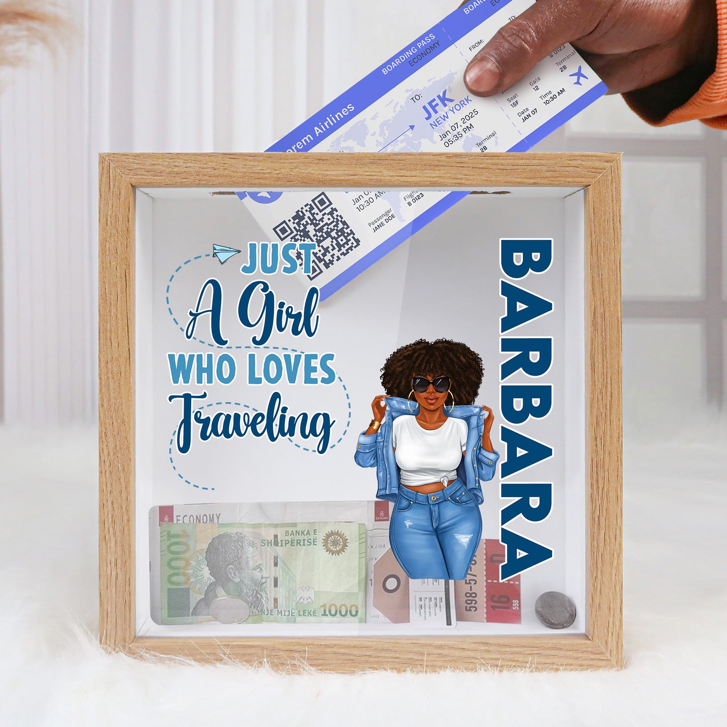 Just A Girl Who Loves Traveling - Personalized Memory Box